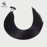 I Tip Pre Bonded Hair Extensions 100% Real Human Hair Jet Black #1