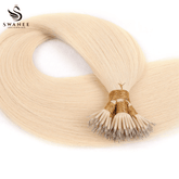 Nano Ring Hair Extensions 100% Remy Human Hair #60 Platinum Blonde