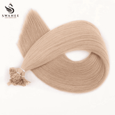 Flat Tip Pre Bonded Hair Extensions 100% Real Human Hair #18a Ash Blonde