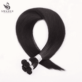 Hand-tied Weft Hair Extensions Remy Hair Quick Weave Natural Black #1B