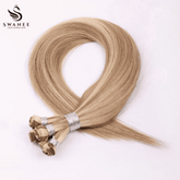 Hand-tied Weft Hair Extensions 100% Human Hair Highlight Blonde P8/613