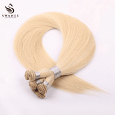 Hand-tied Weft Hair Extensions 100% Human Hair Highlight Blonde P27/60