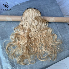 100% Human Hair Ponytail Extensions Body Wave #27