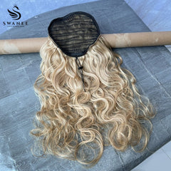 100% Human Hair Ponytail Extensions Body Wave #27