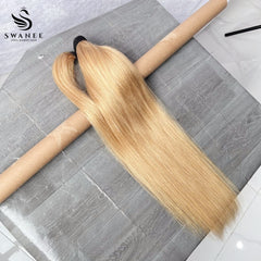 100% Human Hair Ponytail Extensions Straight #27