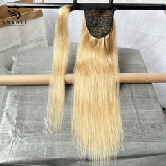 100% Human Hair Ponytail Extensions Straight #27