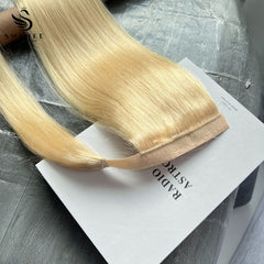 100% Human Hair Ponytail Extensions Straight #613 Blonde
