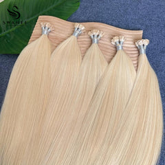 Flat Tip Pre Bonded Hair Extensions 100% Real Human Hair #27/60 Highlight Blonde