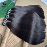 Flat Tip Pre Bonded Hair Extensions 100% Real Human Hair #1B Nature Black