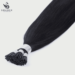 I Tip Pre Bonded Hair Extensions 100% Real Human Hair Jet Black #1