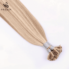Flat Tip Pre Bonded Hair Extensions 100% Real Human Hair #P8/613