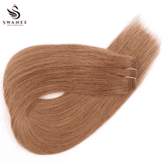 Sew In Weft 100% Remy Human Hair Extensions Bundles Dark Brown #4