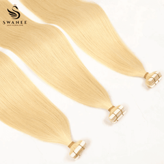 PU Tape In Hair Extensions #613 Blonde Color Tape Hair