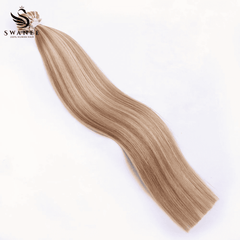 Flat Tip Pre Bonded Hair Extensions 100% Real Human Hair #P8/613