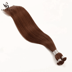 Hand-tied Weft Hair Extensions Remy Hair Quick Weave Dark Brown #4