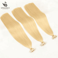 PU Tape In Hair Extensions #613 Blonde Color Tape Hair