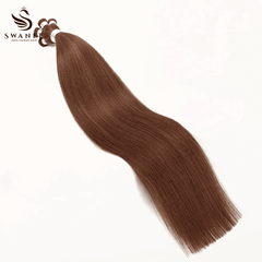 Hand-tied Weft Hair Extensions Remy Hair Quick Weave Dark Brown #4