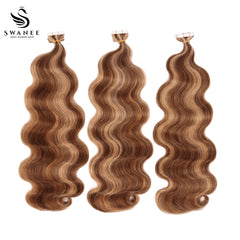 PU Tape In Hair Extensions Body Wave Double Drawn Tape In Hair 100% Virgin Hair Highlight #4/27
