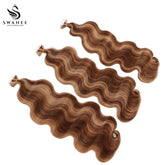 PU Tape In Hair Extensions Body Wave Double Drawn Tape In Hair 100% Virgin Hair Highlight #4/27