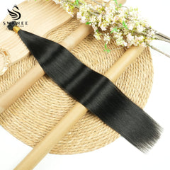 Nano Ring Hair Extensions 100% Remy Human Hair #1B Nature Black