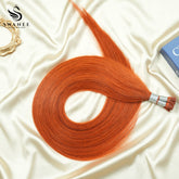I Tip Pre Bonded Hair Extensions 100% Real Human Hair Blond Ginger Orange Color #350