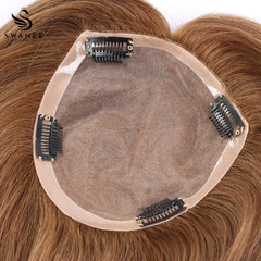 14x15cm Mono Base Human Hair Topper Hairpiece For Women #2