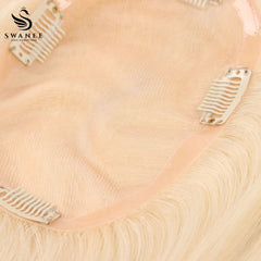 11x17cm Mono Base Human Hair Topper Hairpiece For Women #613