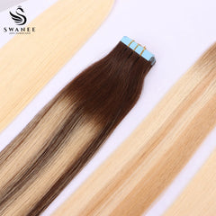 Virgin Hair Machine Weft Extensions 100% Human Hair #B2/18