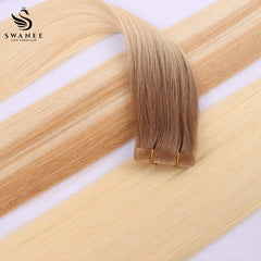 Virgin Hair Machine Weft Extensions 100% Human Hair #T5/55