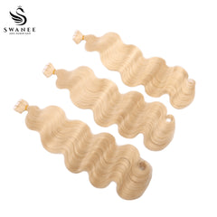 PU Tape In Hair Extensions Body Wave Double Drawn Tape In Hair 100% Virgin Hair Beach Blonde #613
