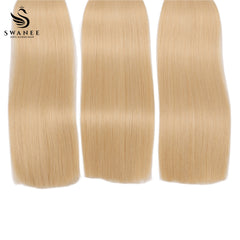 PU Tape In Hair Extensions Straight Double Drawn Tape In Hair 100% Virgin Hair Beach Blonde #613