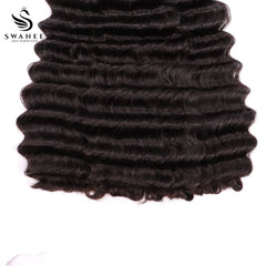 PU Tape In Hair Extensions Deep Wave Double Drawn Tape In Hair 100% Virgin Hair Nature Black #1B
