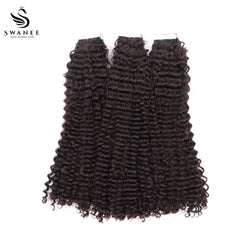 PU Tape In Hair Extensions Deep Curly Double Drawn Tape In Hair 100% Virgin Hair Nature Black #1B