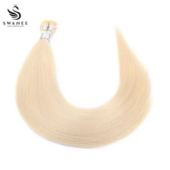 I Tip Pre Bonded Hair Extensions 100% Real Human Hair Platinum Blonde #60