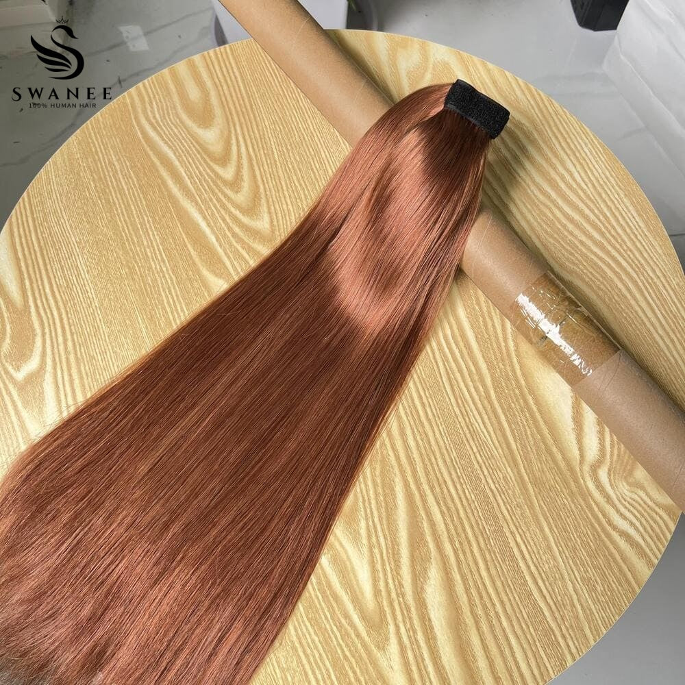 100% Human Hair Ponytail Extensions Straight #35