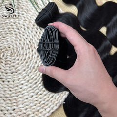 PU Clip Hair Extensions Body Wave Clip Hair Extensions Natural Black #1B
