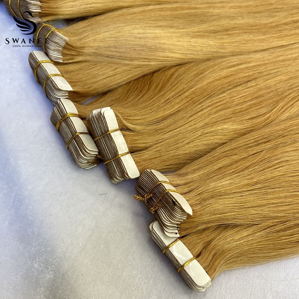PU Tape In Hair Extensions 100% Remy Human Hair 27 Color