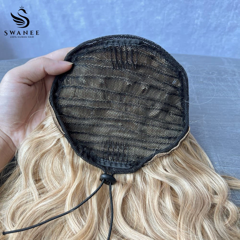 100% Human Hair Ponytail Extensions Body Wave #27