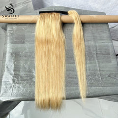 100% Human Hair Ponytail Extensions Straight #27