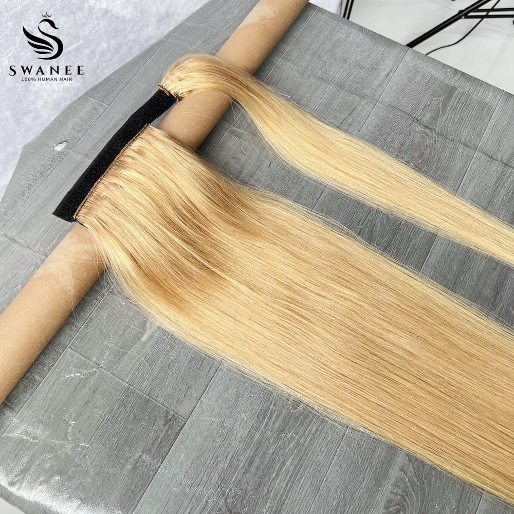 100% Human Hair Ponytail Extensions Straight #27
