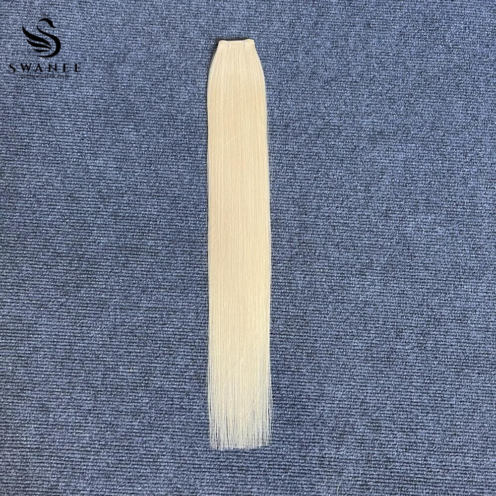 Genius Weft Hair Extensions 100% Remy Human Hair Light Blonde #60