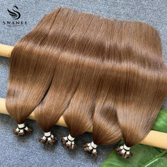 Flat Tip Pre Bonded Hair Extensions 100% Real Human Hair #4 Dark Brown
