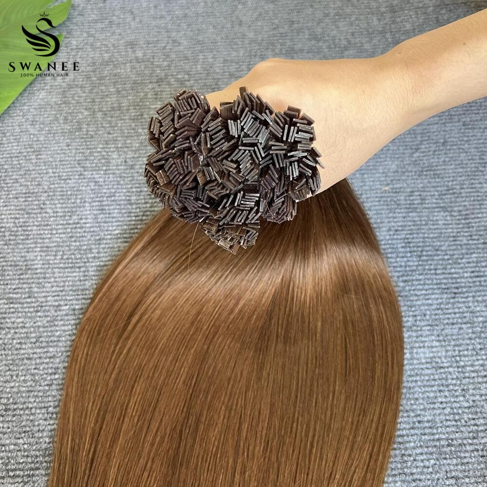 Flat Tip Pre Bonded Hair Extensions 100% Real Human Hair #4 Dark Brown