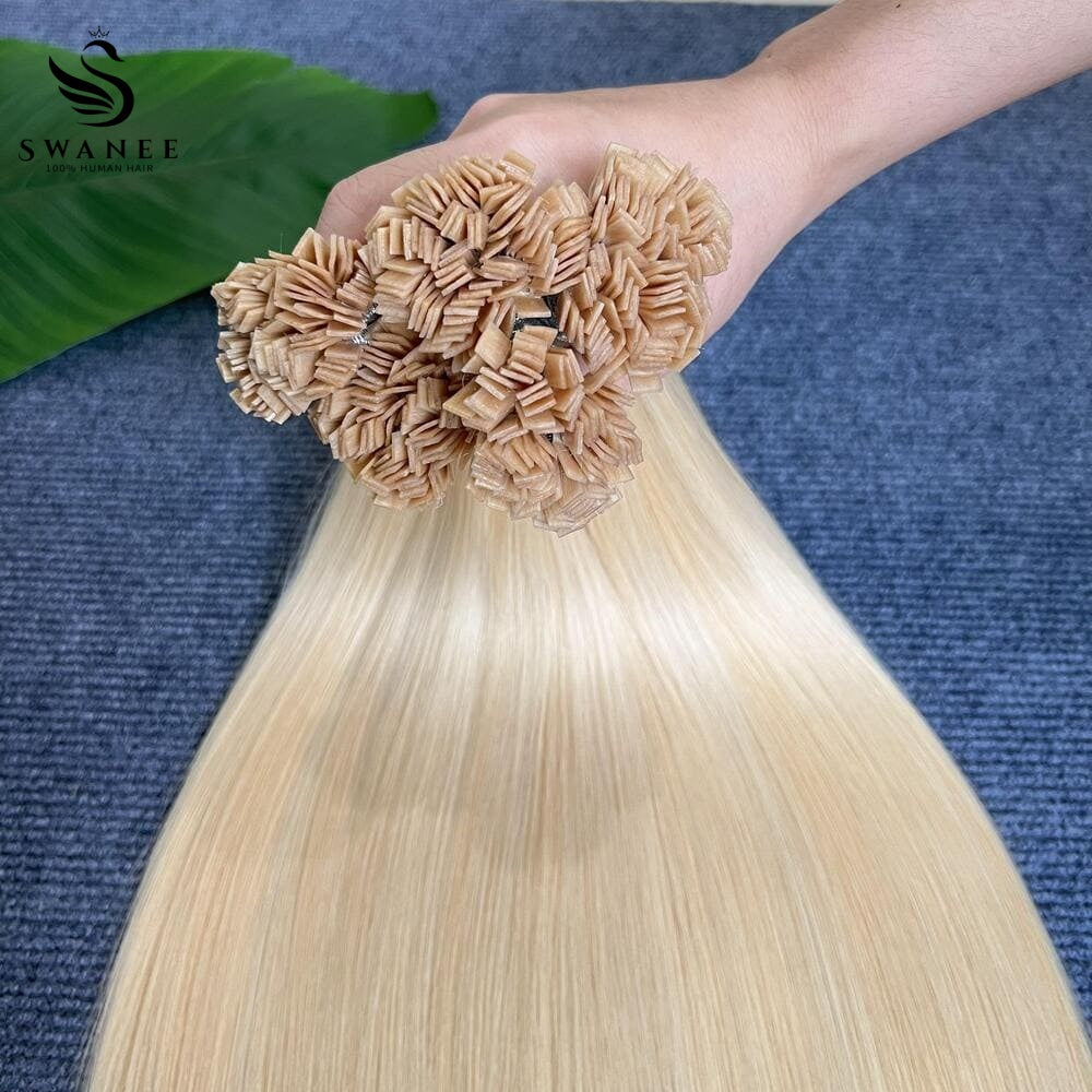 Flat Tip Pre Bonded Hair Extensions 100% Real Human Hair #27/60 Highlight Blonde