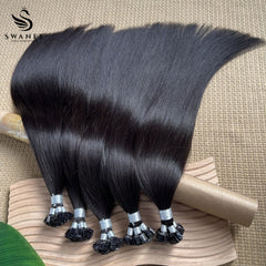 Flat Tip Pre Bonded Hair Extensions 100% Real Human Hair #1B Nature Black