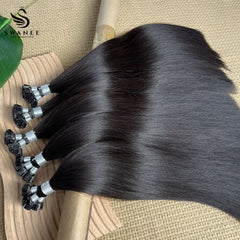 Flat Tip Pre Bonded Hair Extensions 100% Real Human Hair #1B Nature Black