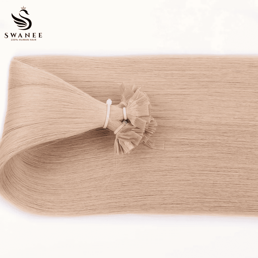 Flat Tip Pre Bonded Hair Extensions 100% Real Human Hair #18a Ash Blonde