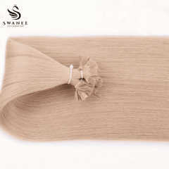 Flat Tip Pre Bonded Hair Extensions 100% Real Human Hair #18a Ash Blonde