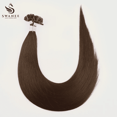 U Tip Keratin Bond Hair Extensions 100% Real Human Hair Dark Brown #4
