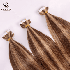 PU Tape In Hair Extensions P4/27 Highlight Tape Hair